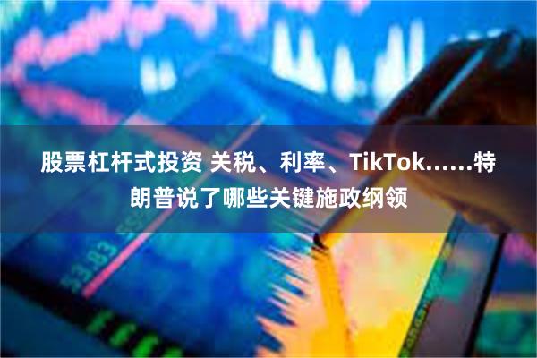 股票杠杆式投资 关税、利率、TikTok......特朗普说了哪些关键施政纲领