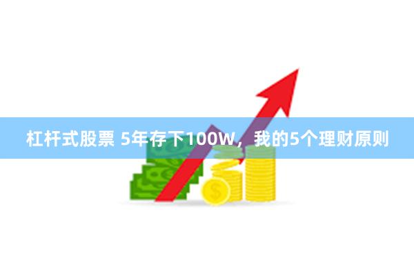 杠杆式股票 5年存下100W，我的5个理财原则