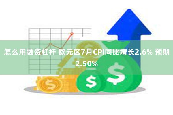 怎么用融资杠杆 欧元区7月CPI同比增长2.6% 预期2.50%