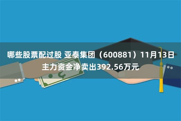 哪些股票配过股 亚泰集团（600881）11月13日主力资金净卖出392.56万元