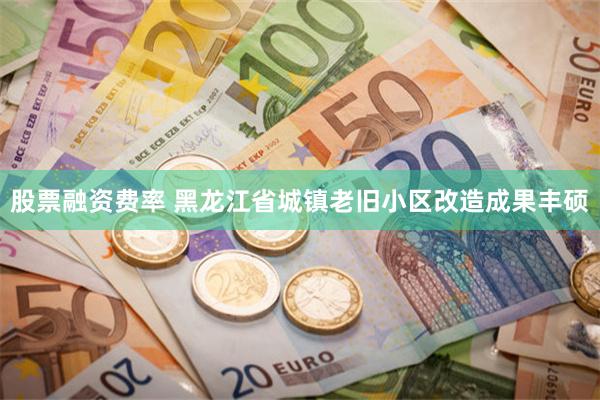 股票融资费率 黑龙江省城镇老旧小区改造成果丰硕