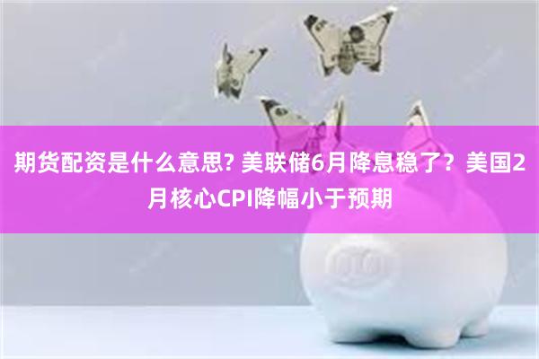 期货配资是什么意思? 美联储6月降息稳了？美国2月核心CPI降幅小于预期