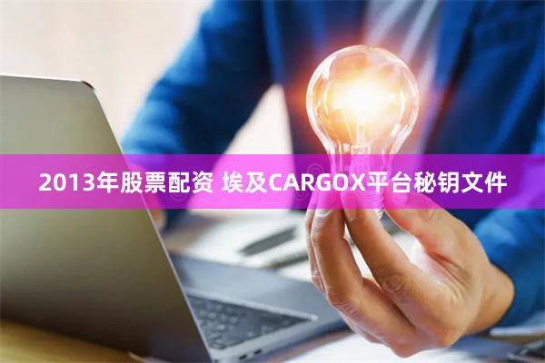 2013年股票配资 埃及CARGOX平台秘钥文件