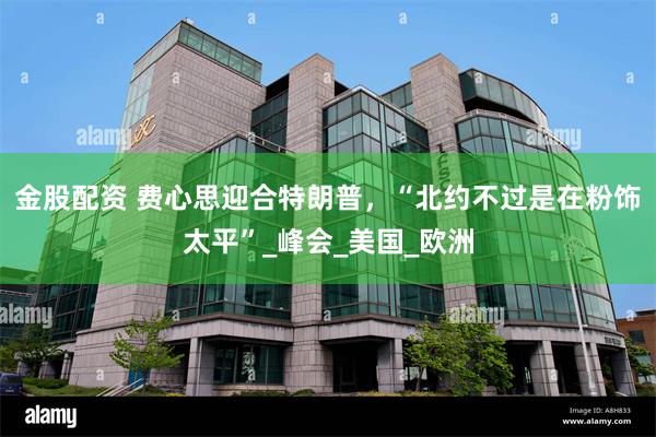 金股配资 费心思迎合特朗普，“北约不过是在粉饰太平”_峰会_美国_欧洲